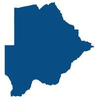 Botswana map. Map of Botswana in blue color vector