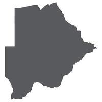 Botswana map. Map of Botswana in grey color vector