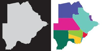 Senegal and Gambia map. Map of Senegal and Gambia in set vector