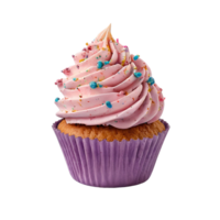 violet Cupcake isolated on Transparent background png