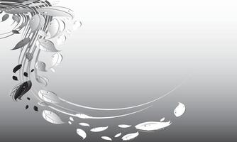 Elegant Monochrome Leaves in Flowing Abstract Motion vector
