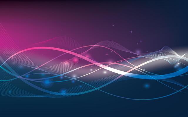 Purple and Blue Waves with Cosmic Light Effects