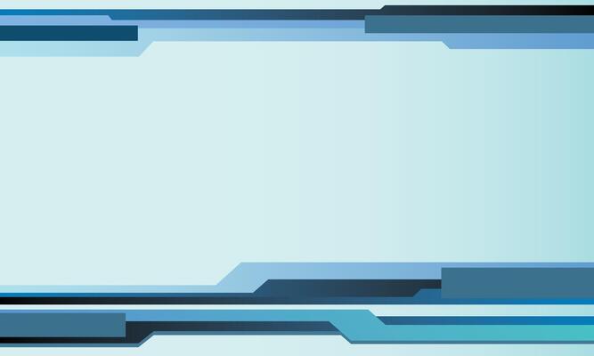 Blue Geometric Frame on Light Background