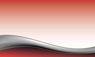 A dynamic and modern abstract background featuring a silver wave flowing over a red gradient vector
