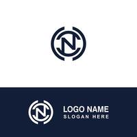 N logo design, modern and creative initials. vector