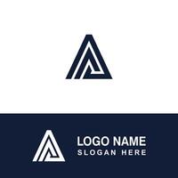 Custom logo template with A shape. vector