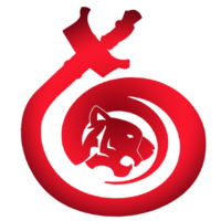 design icon logo template with element symbol shape tiger head and Malay traditional weapon png