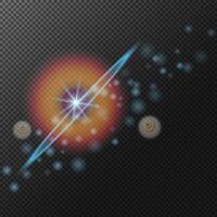 a star with a glowing light and a starburst effect vector