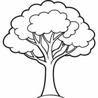 Outline of a tree vector
