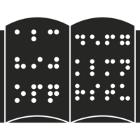 An open book with dots on it png