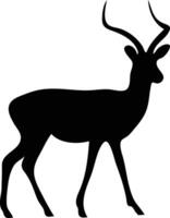 Deer Silhouette on a White Background vector