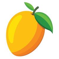 An orange with a leaf on it vector