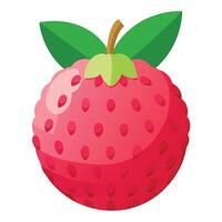 A strawberry is shown on a white background vector