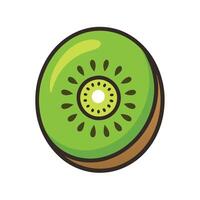 Kiwi fruit icon illustration on white background vector