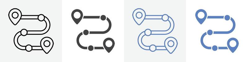 route icon set use for web vector