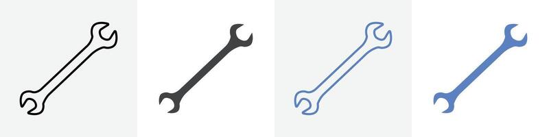 wrench icon set use for web vector