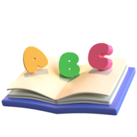 A book with letters and numbers on it png