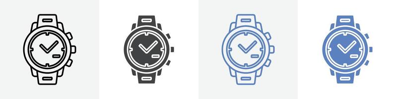 wrist watch icon set use for web vector