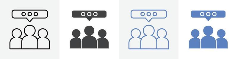 talking icon set use for web vector