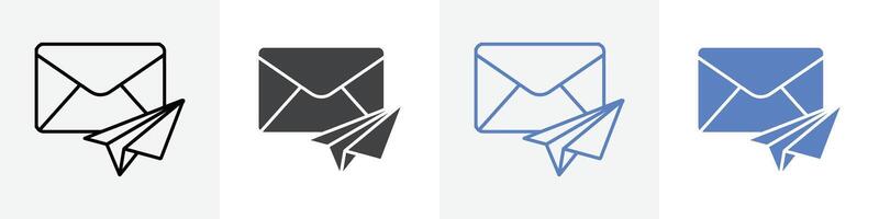 send mail icon set use for web vector