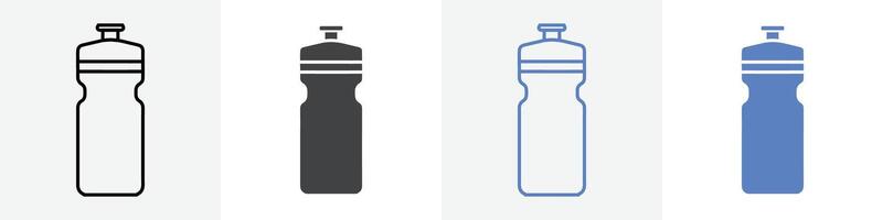 water bottle icon set use for web vector