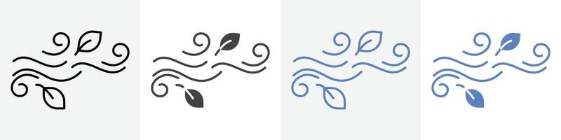 wind icon set use for web vector