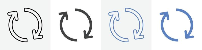 round about icon set use for web vector