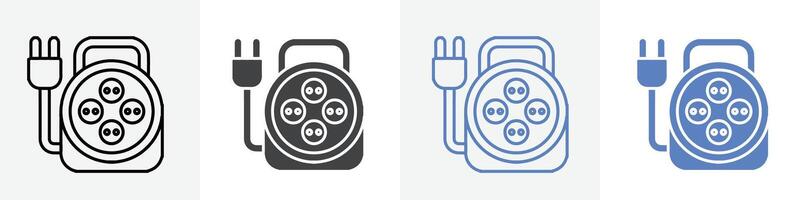 wire extension icon set use for web vector
