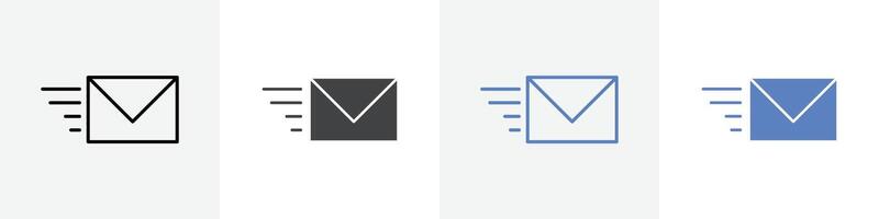 Mail icon set use for web vector