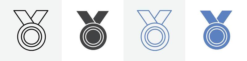 medal icon set use for web vector