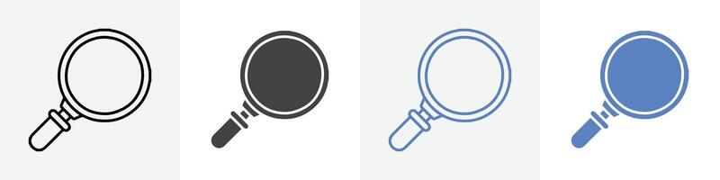 magnify icon set use for web vector