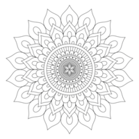 A coloring page with a flower design png