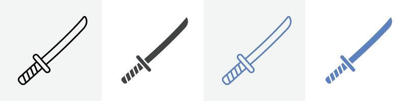katana icon set use for web vector