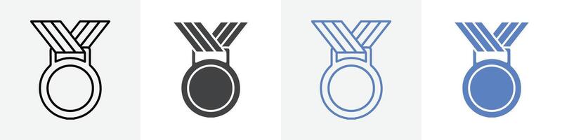 medal icon set use for web vector