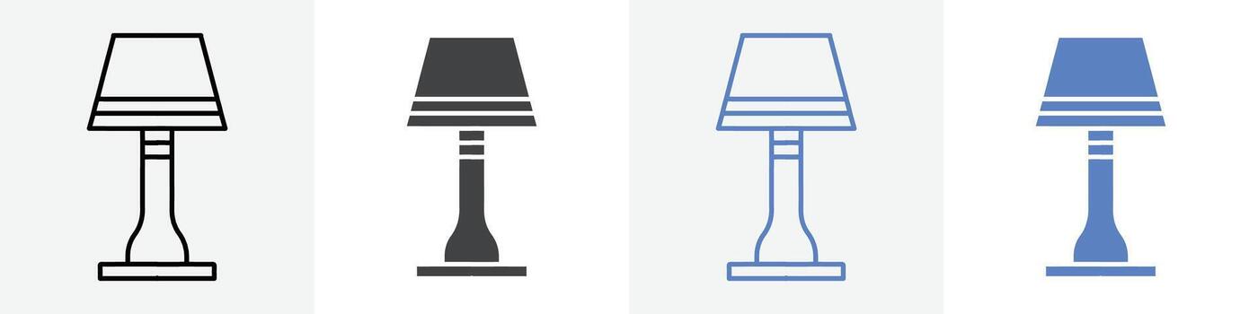 lamp icon set use for web vector