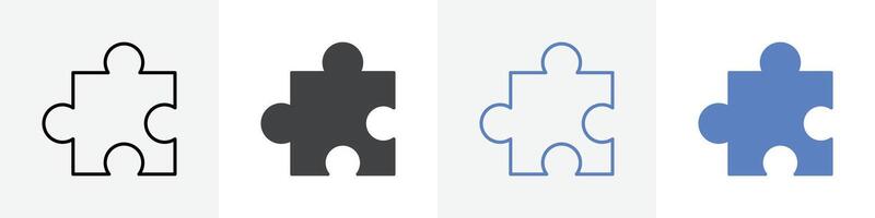 puzzle icon set use for web vector