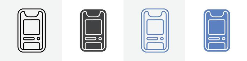 mobile icon set use for web vector