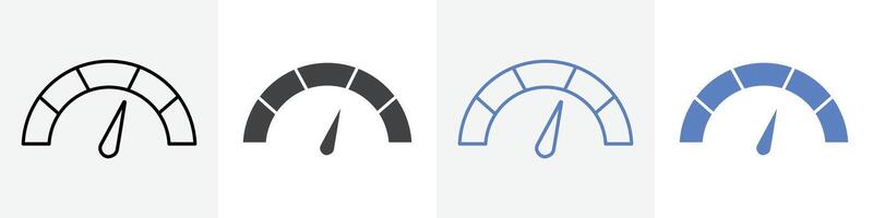 speedometer icon set use for web vector