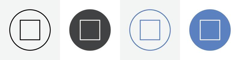 stop recording icon set use for web vector