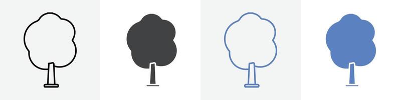 tree icon set use for web vector
