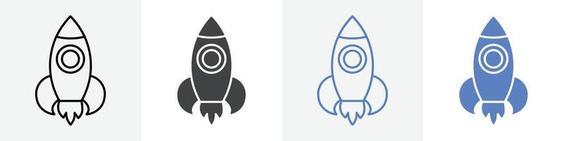 rocket icon set use for web vector