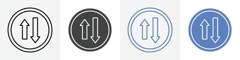 two way icon set use for web vector