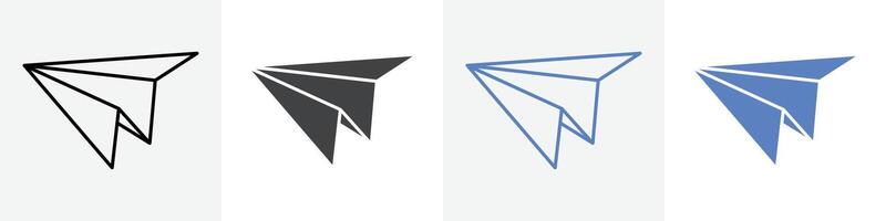 paper plane icon set use for web vector