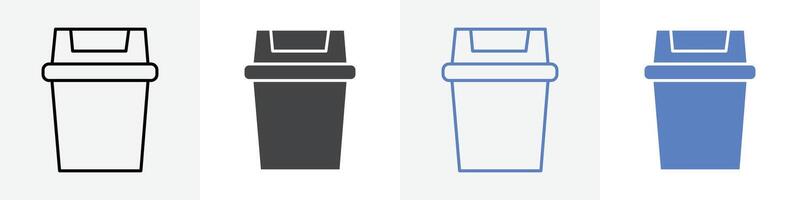 recycle bin icon set use for web vector
