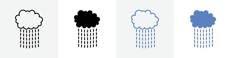 rain icon set use for web vector