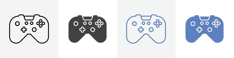 game console icon set use for web vector