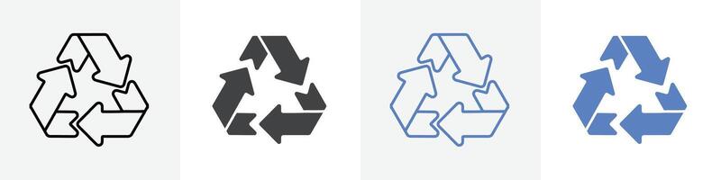 recycle icon set use for web vector