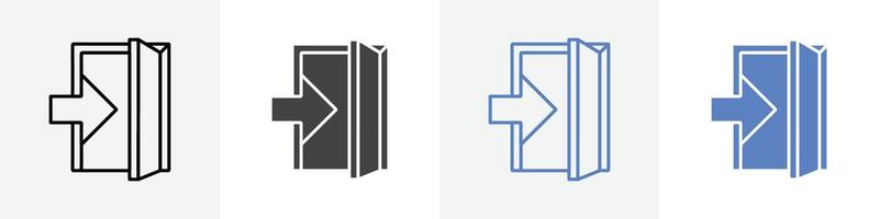 exit icon set use for web vector