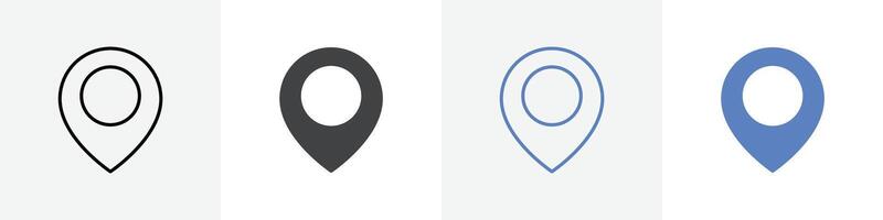 Location icon set use for web vector