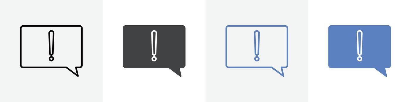 exclamation icon set use for web vector